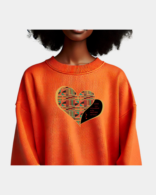 Rich Love Kente Heart Sweatshirt