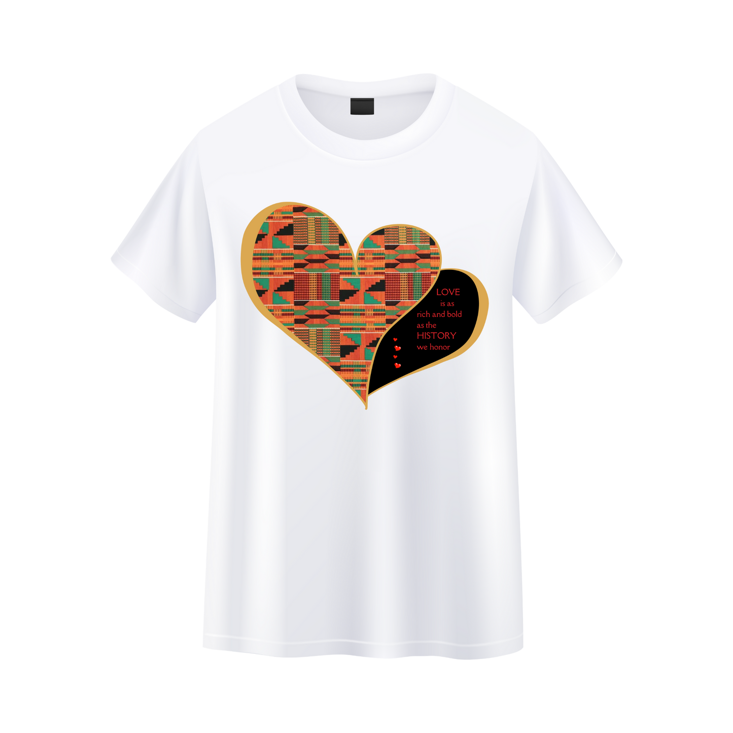 Rich Love Kente Heart Tshirt