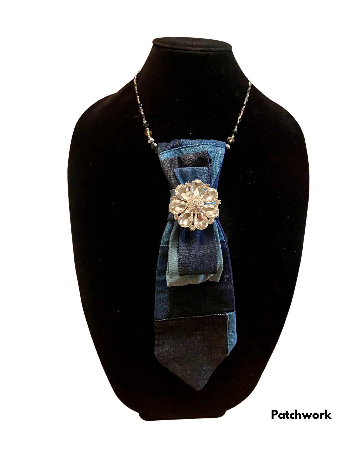 Denim Necktie Necklace