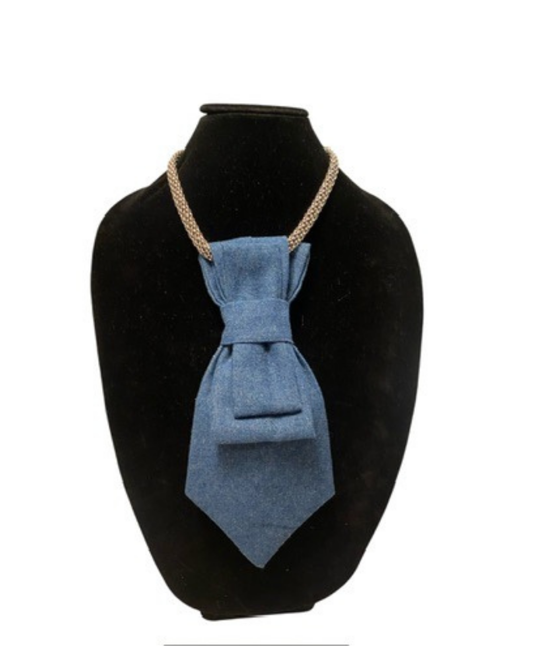 Denim Necktie Necklace