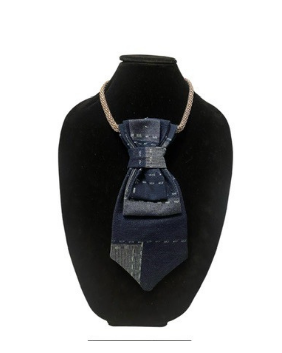 Denim Necktie Necklace