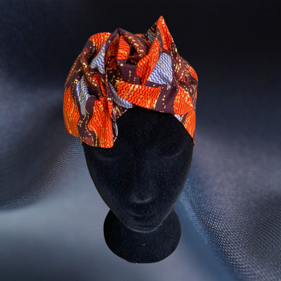 Metallic Kente Print Headwraps