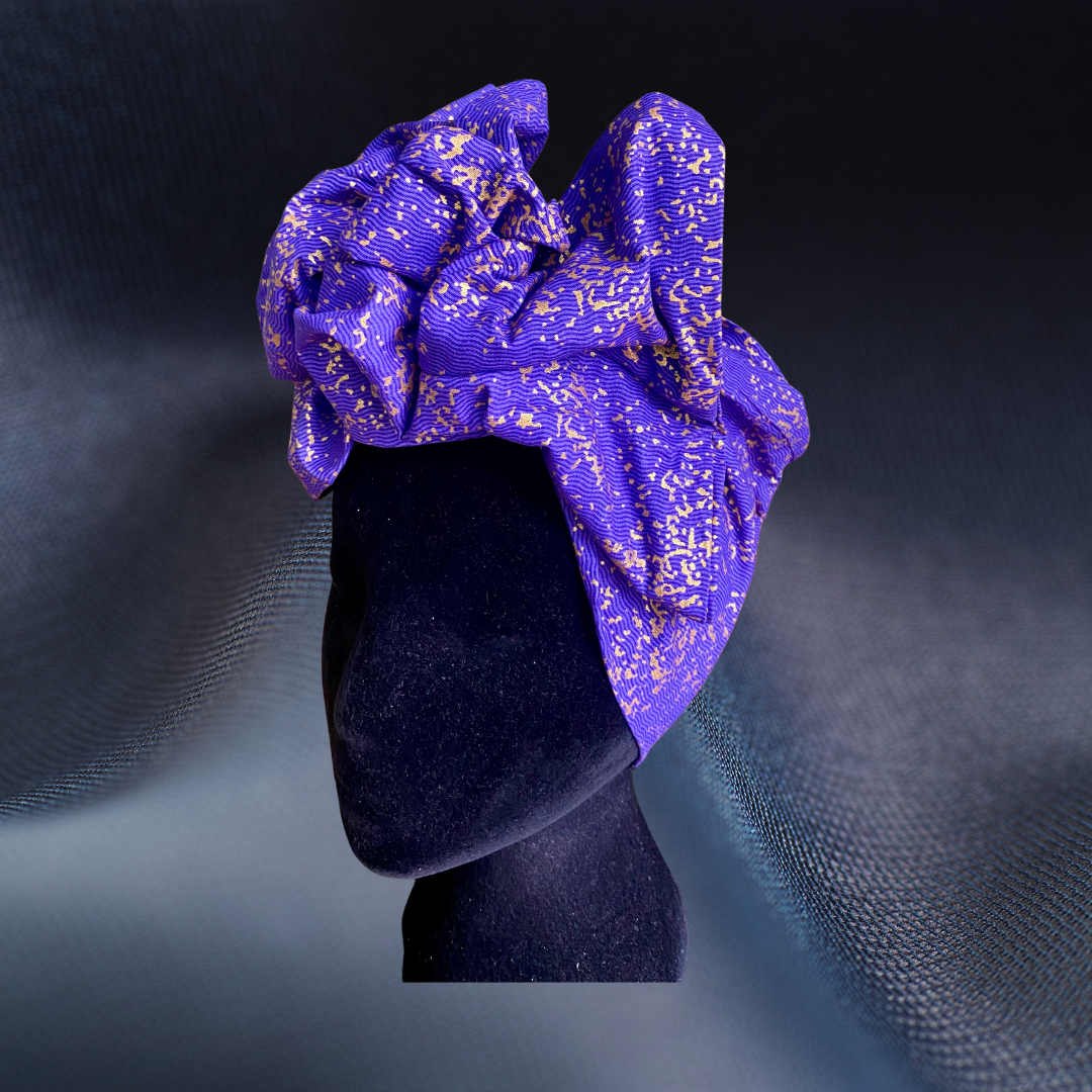 Metallic Kente Print Headwraps