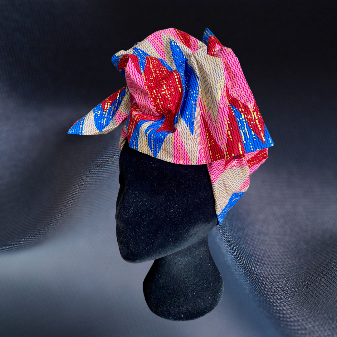 Metallic Kente Print Headwraps