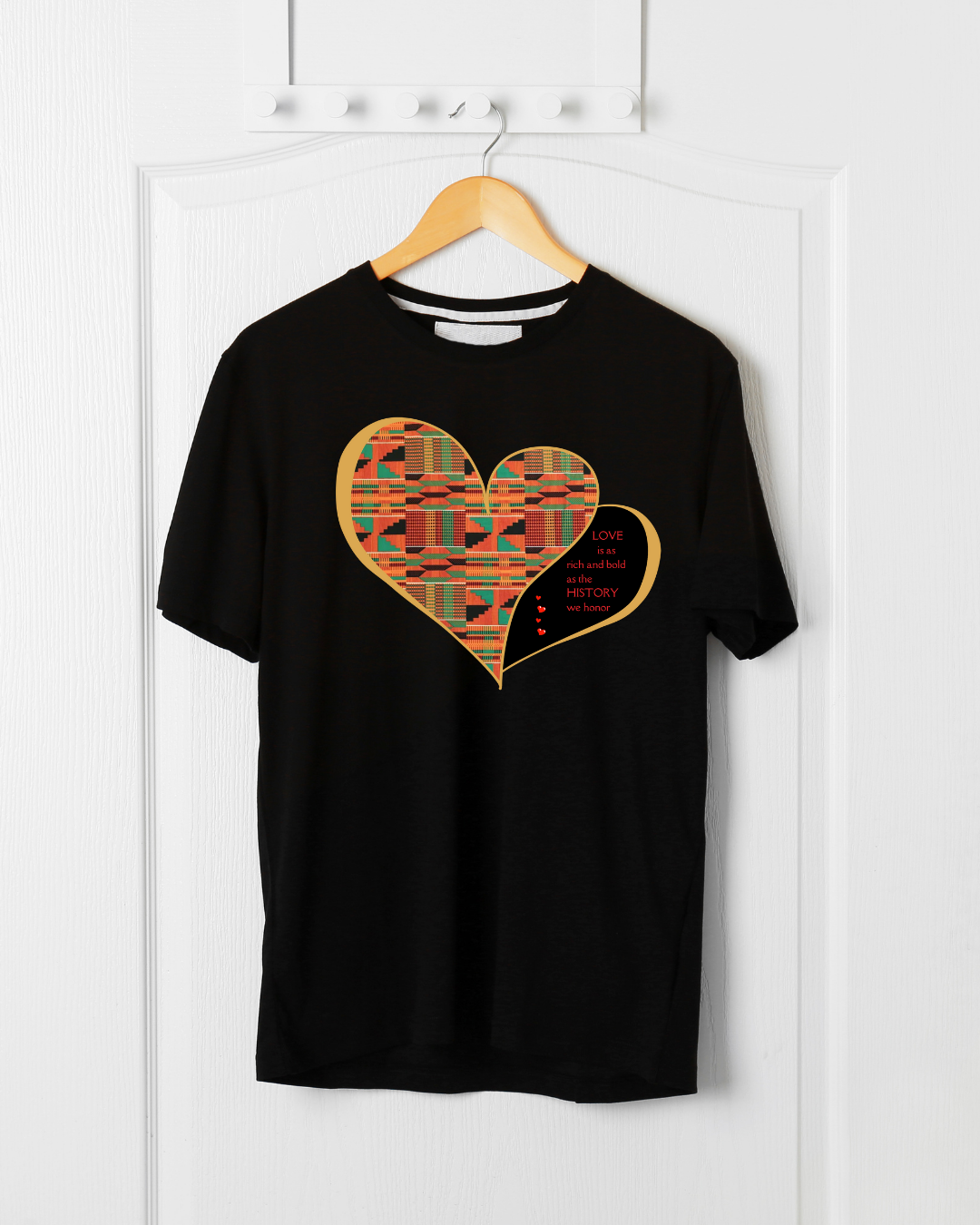 Rich Love Kente Heart Tshirt