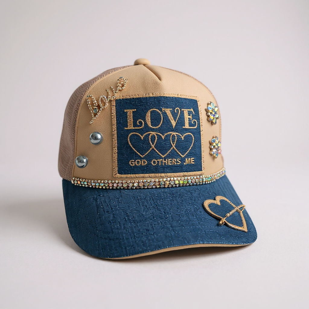 Embellished Caps - Love God Love Others Love Me