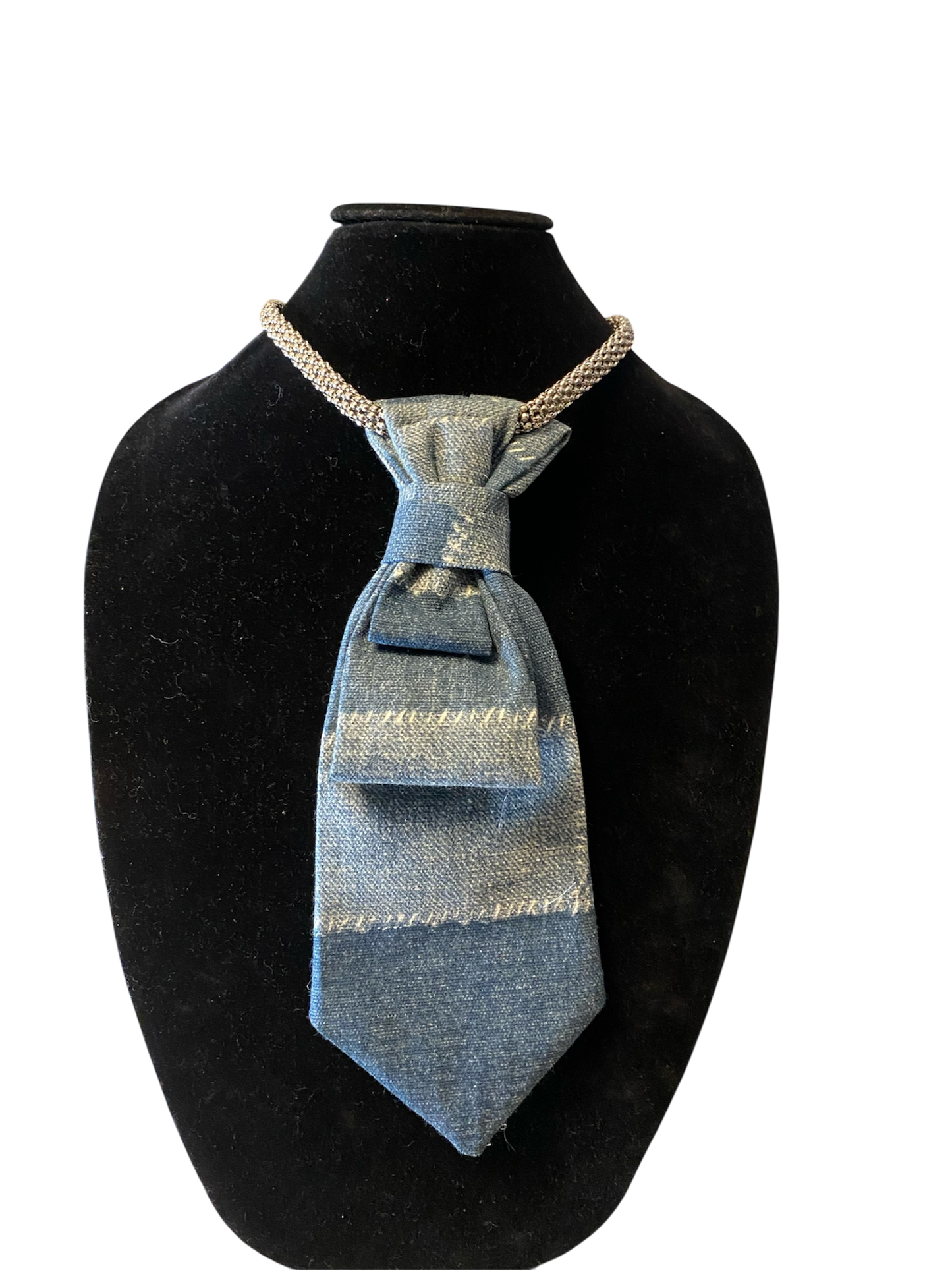 Denim Necktie Necklace