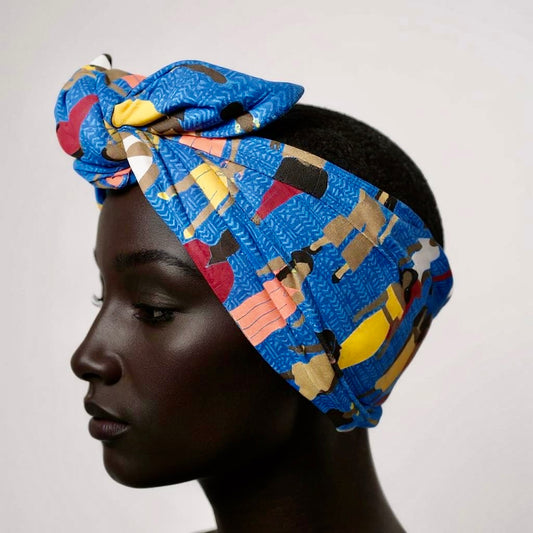 Stretch Knit Headwrap – Pre-Tied with Flexible Wire Ends