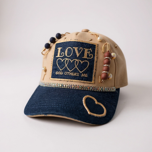 Embellished Caps - Love God Love Others Love Me