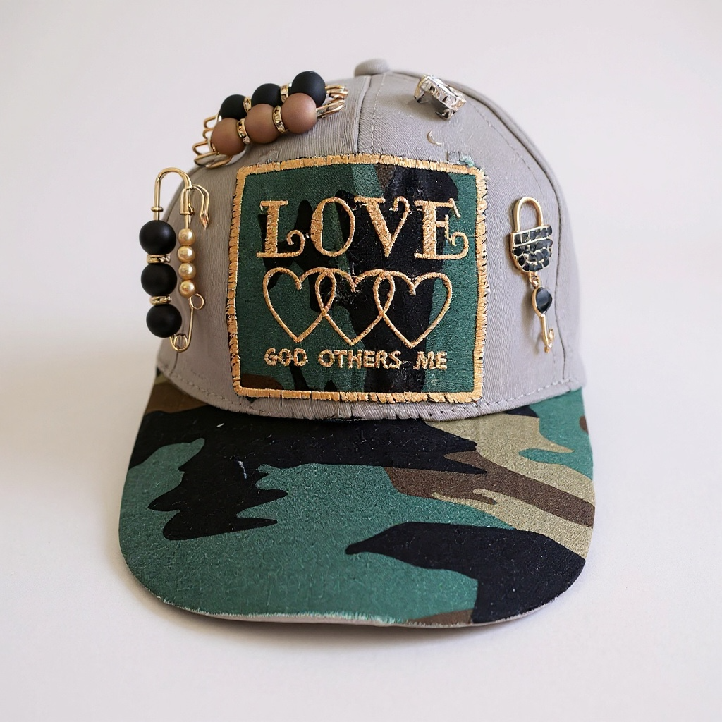 Embellished Caps - Love God Love Others Love Me
