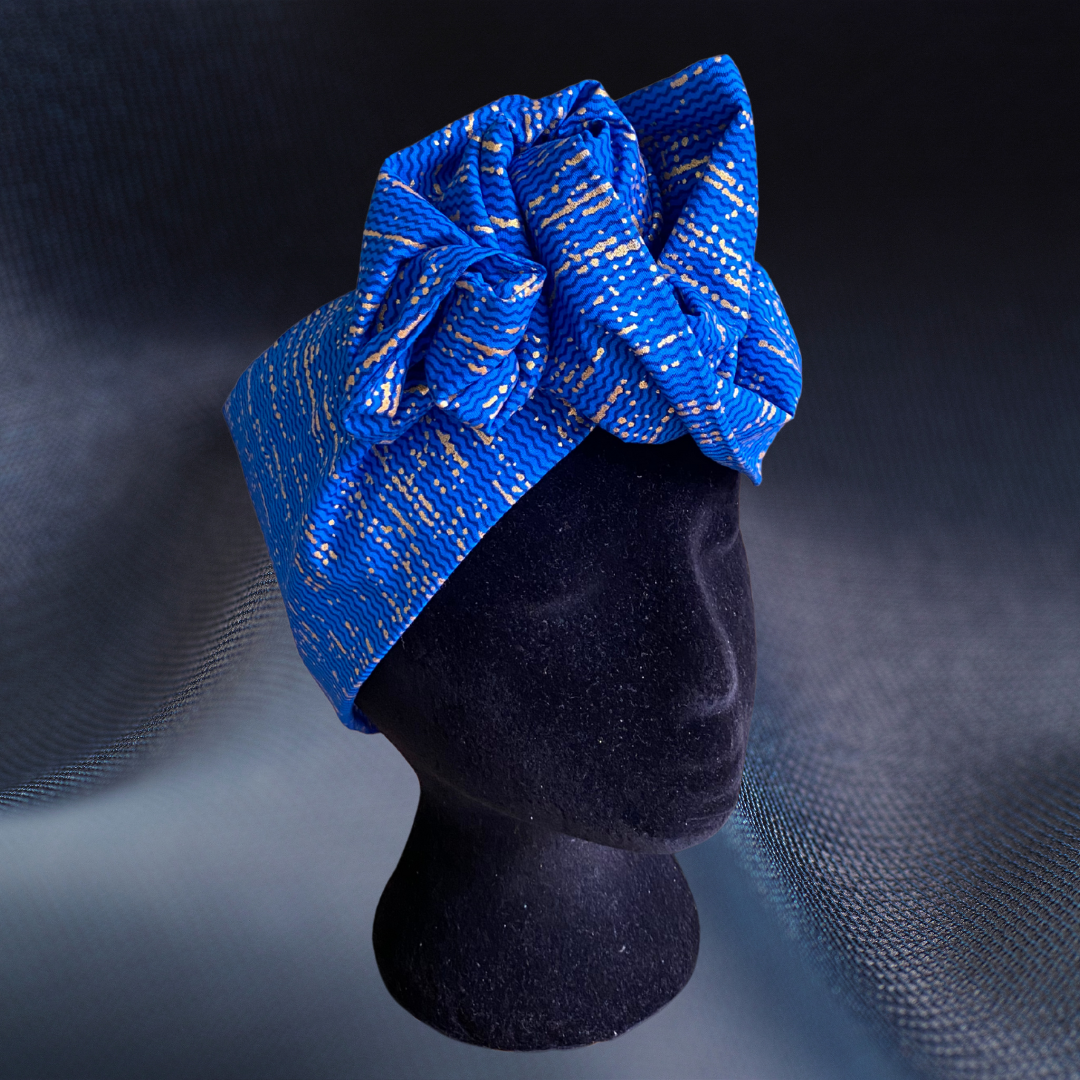 Metallic Kente Print Headwraps