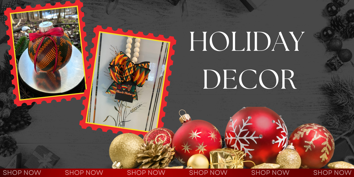 Holiday ornament Beads and Decorative Ribbon