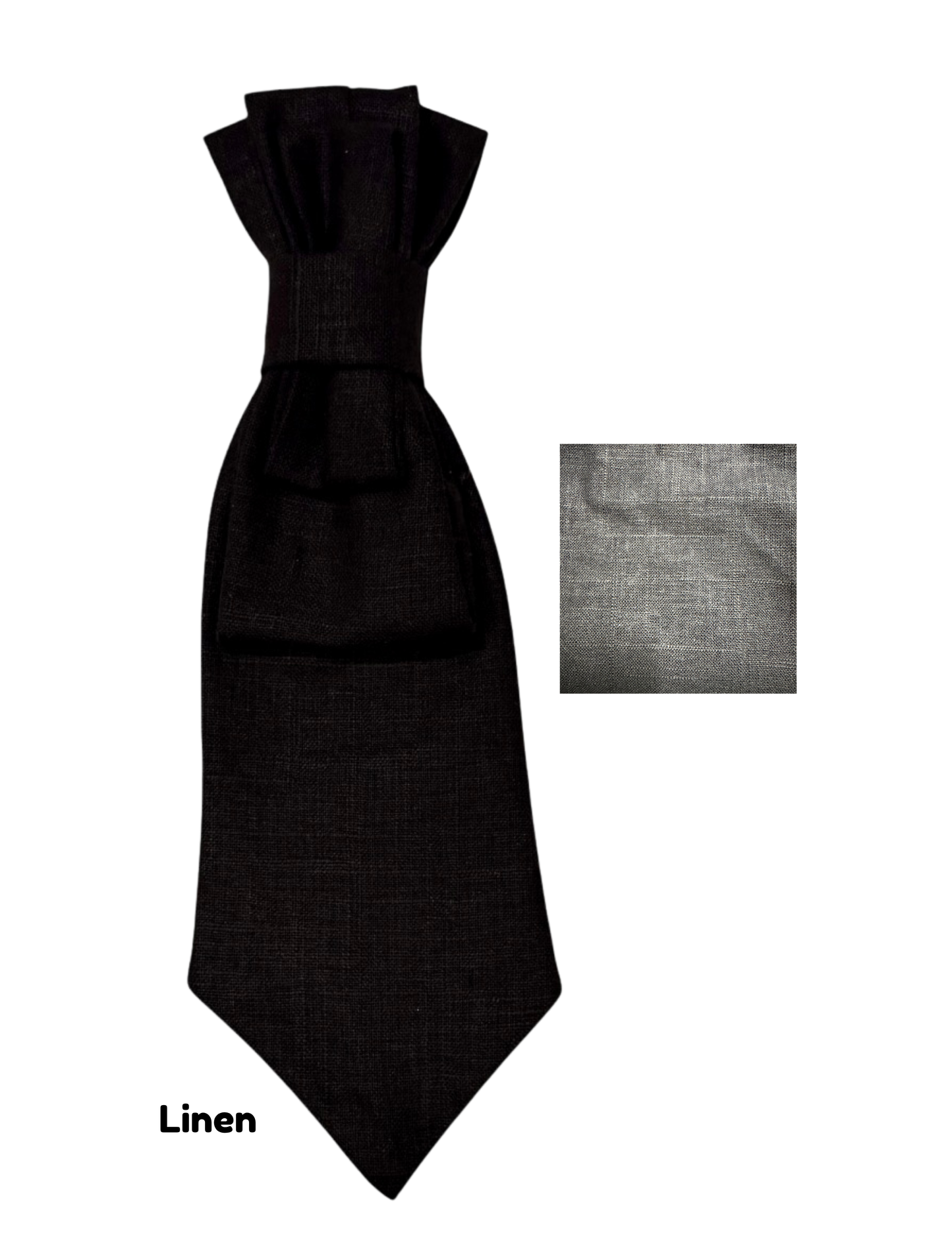 Classic Black Necktie Necklace