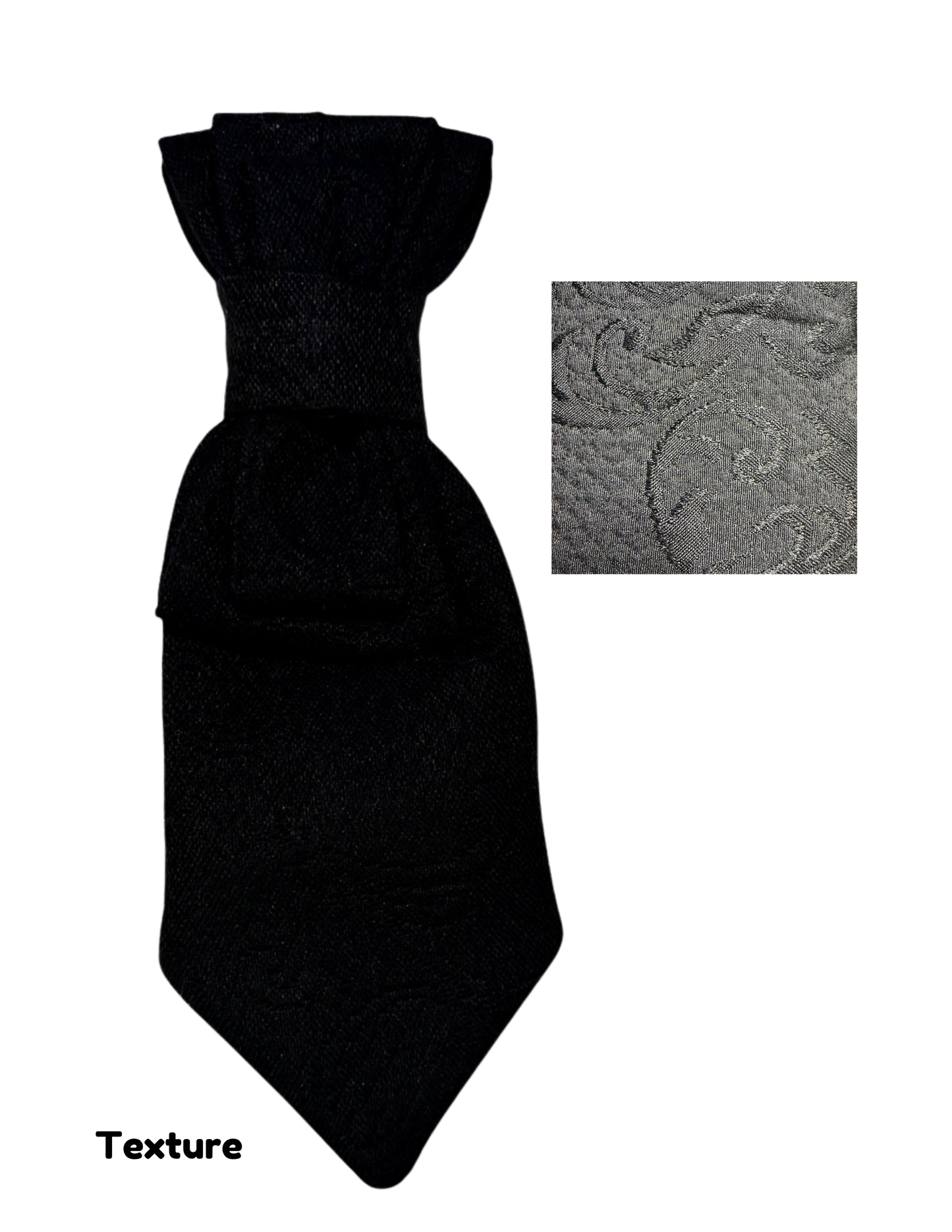Classic Black Necktie Necklace