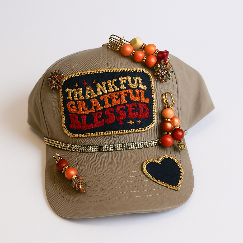 Thankful Grateful Blessed Cap