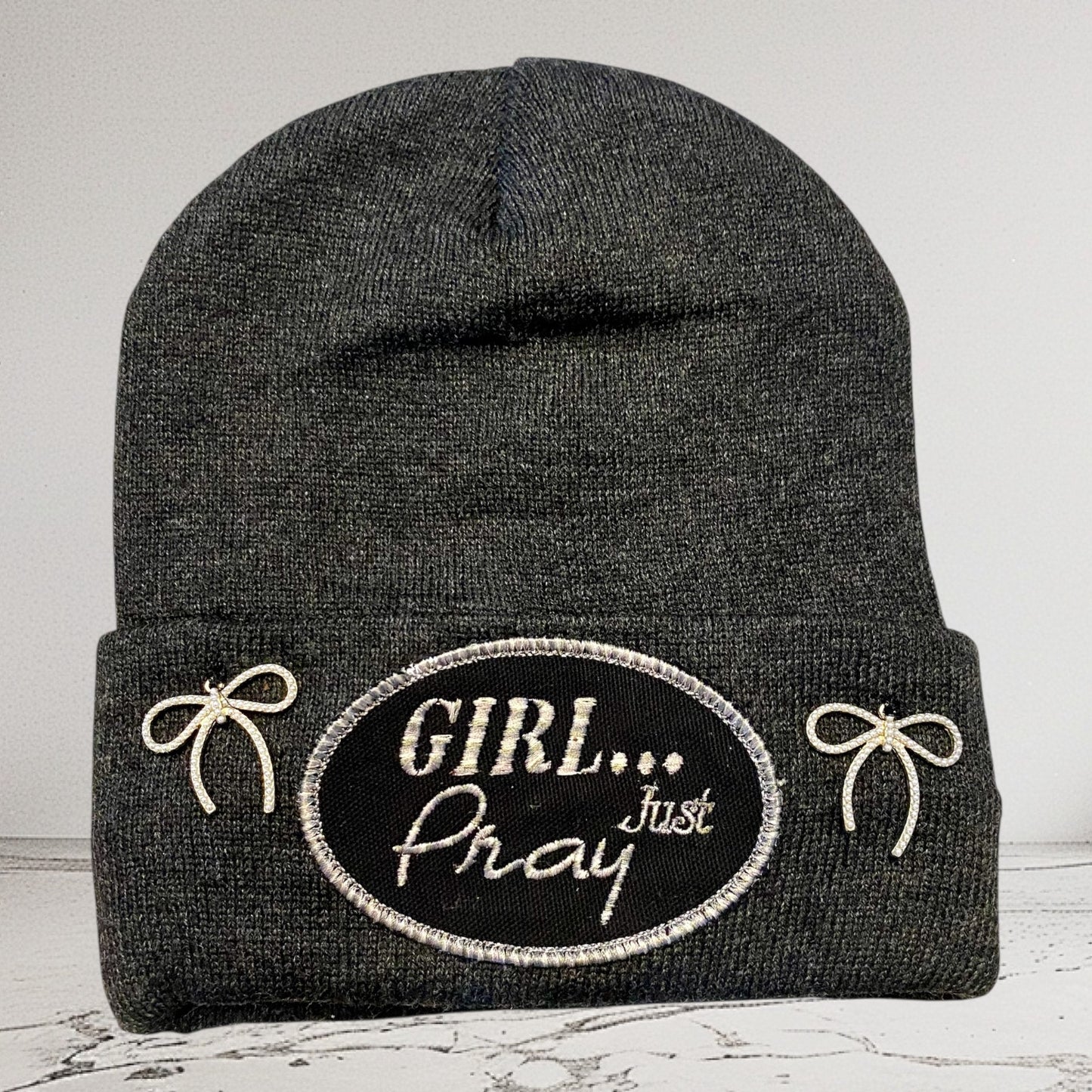 GIRL... Just Pray InspiHats™ Satin-Lined Beanies