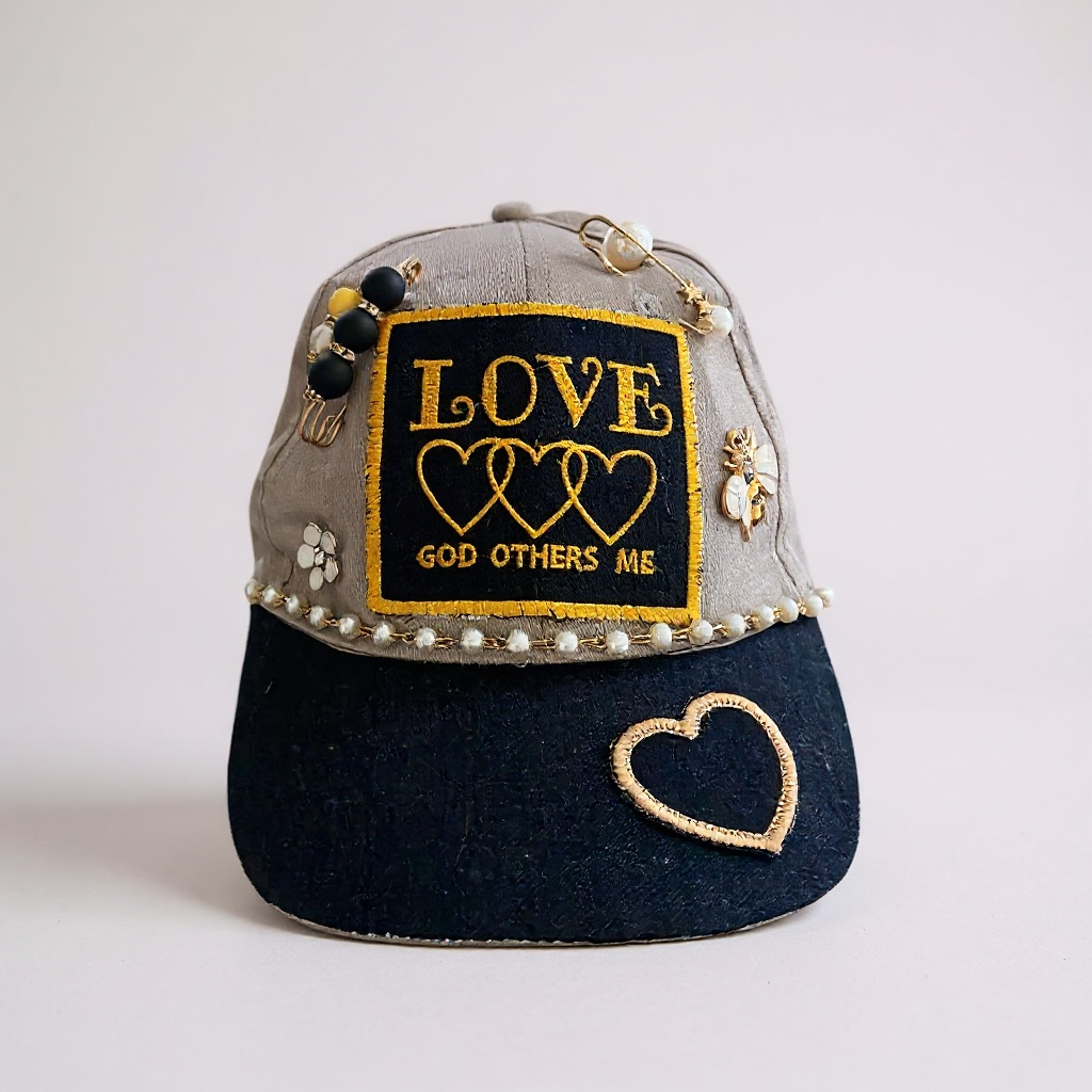 Embellished Caps - Love God Love Others Love Me