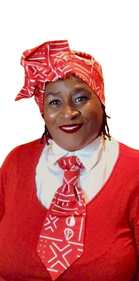Red and White Tribal Ankara Print Headwrap