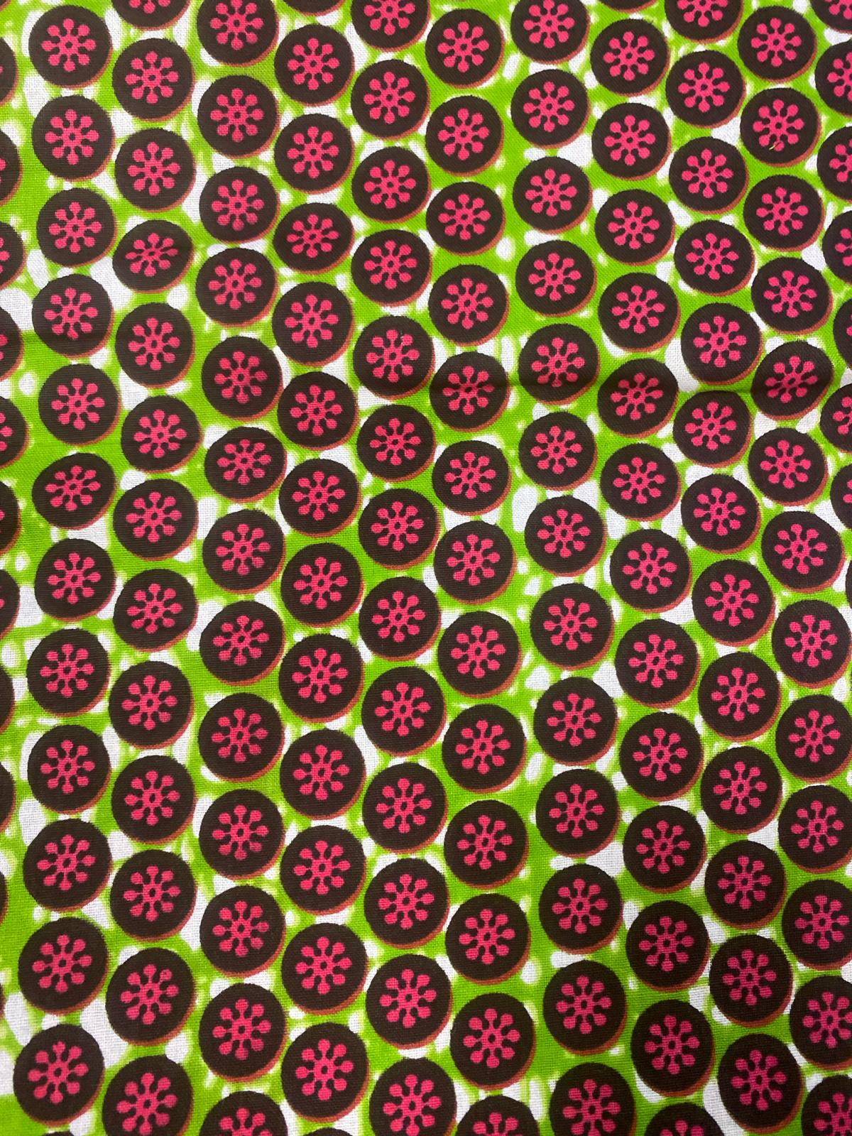 Pink and Green Ankara Print