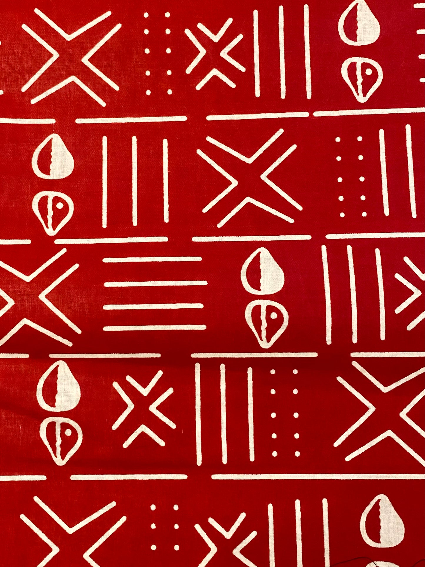 Red and White Tribal Print