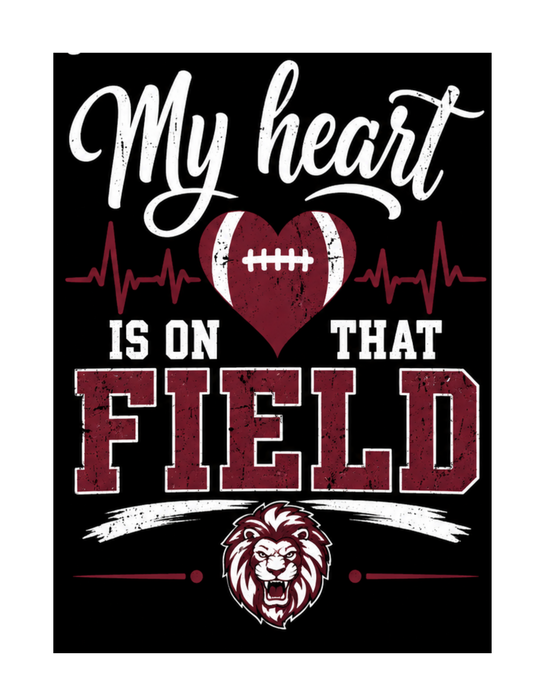 My Heart Is on That Field Football Shirt | Football Mom Dad Game Day Apparel
