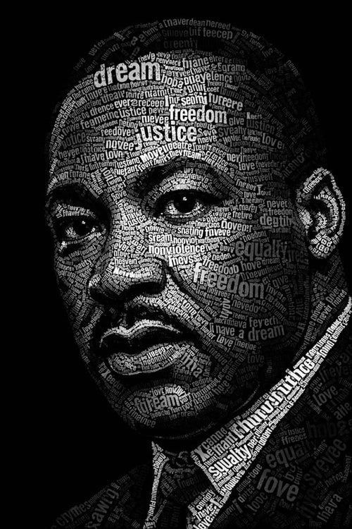 Martin Luther King Calligram